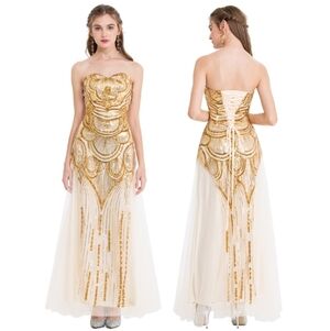 Great Gatsby Art Deco Sequined Dress